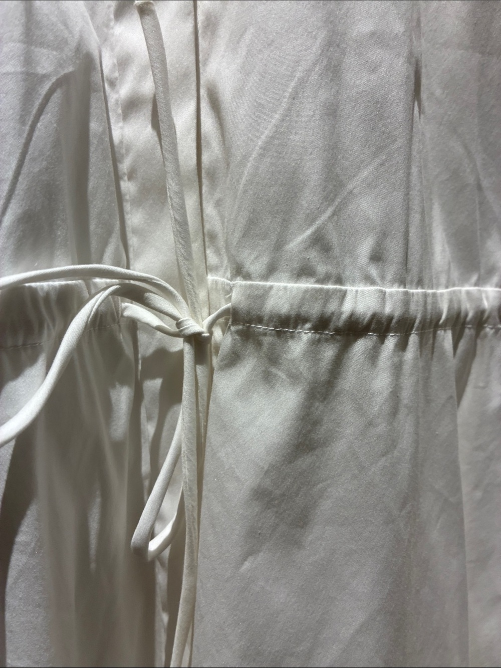 Zara Woman White Drawstring Waist Peplum Button Front Shirt Size S 👵MT - Picture 3 of 6